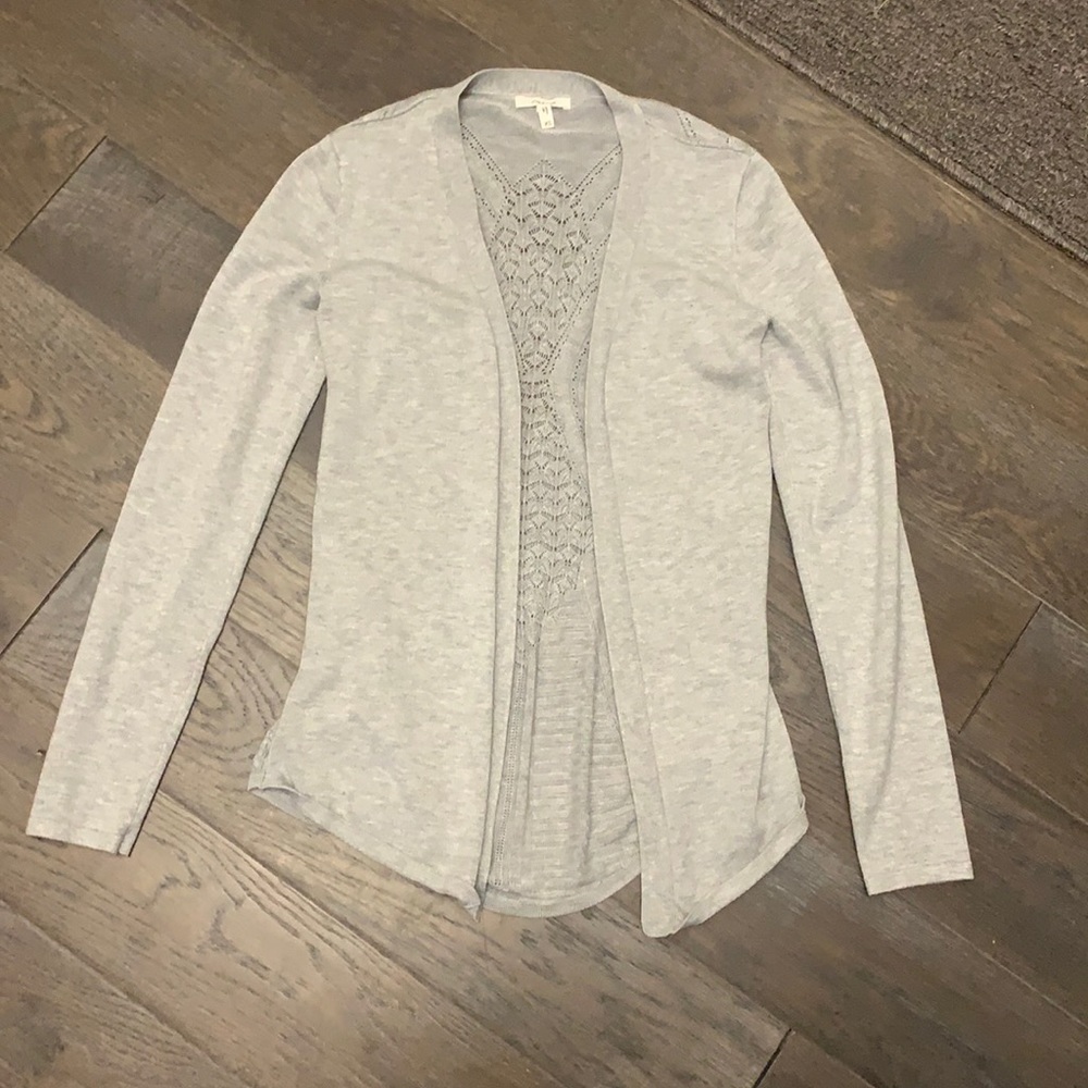 light grey cardigan